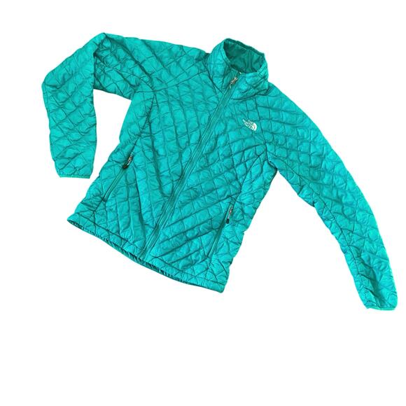The North Face Women’s Thermaball Lightweight Packable Puffer Jacket Sz S Teal - Picture 1 of 14